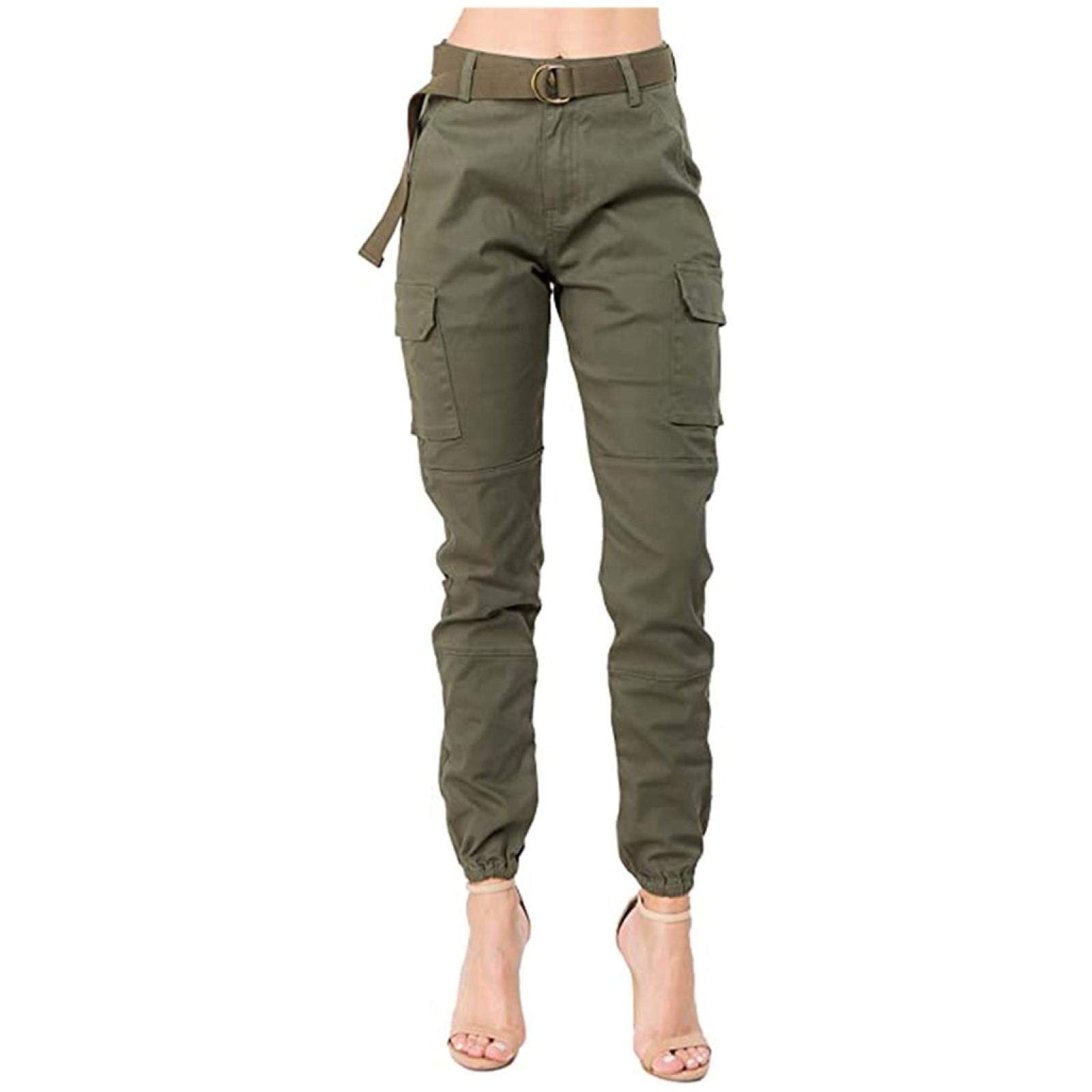 Pantalon Jogging Femme Demegimi - Taille Haute En Coton Doux Avec Poches Pour Running Et Fitness