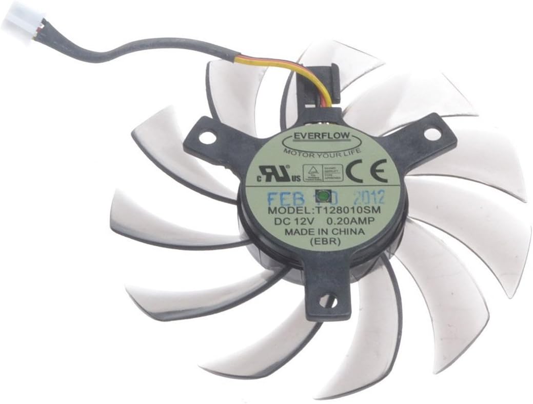 T128010SM 12V 0.2A 3Pin 75mm Replacement Cooling Fan for N470SO N580UD N580SO GTX460 GTX470 GTX580 HD5870 Graphics Card Fan
