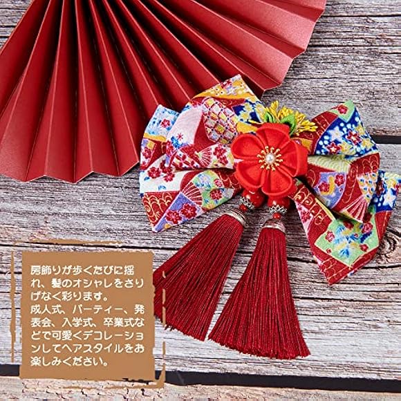 Amazon.co.jp: [OTAKUMARKET] 髪飾り リボン 卒業式 成人式 