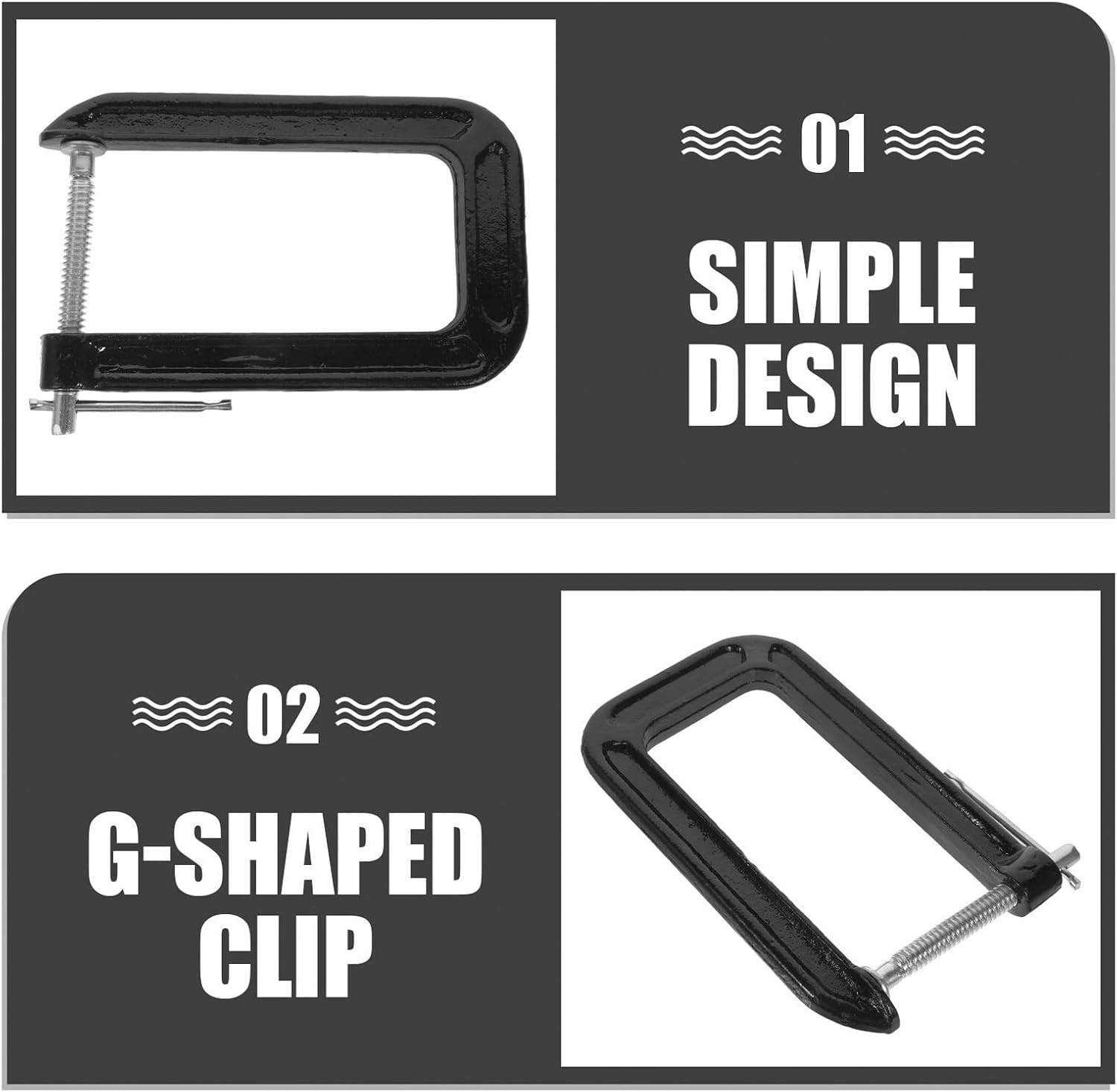 Gatuida Heavy-duty Table Mount Clamp Steel C-clamp for Desktop Mounting Secure Locking Mechanism for Woodworking and Mechanical Projects and Sturdy Accessory