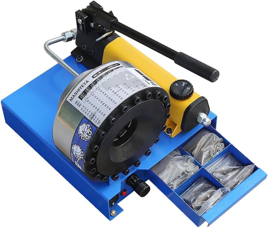 MIQZUUY Hose Crimper with 8 Sets of Dies 6-25mm High Pressure Hydraulic ...