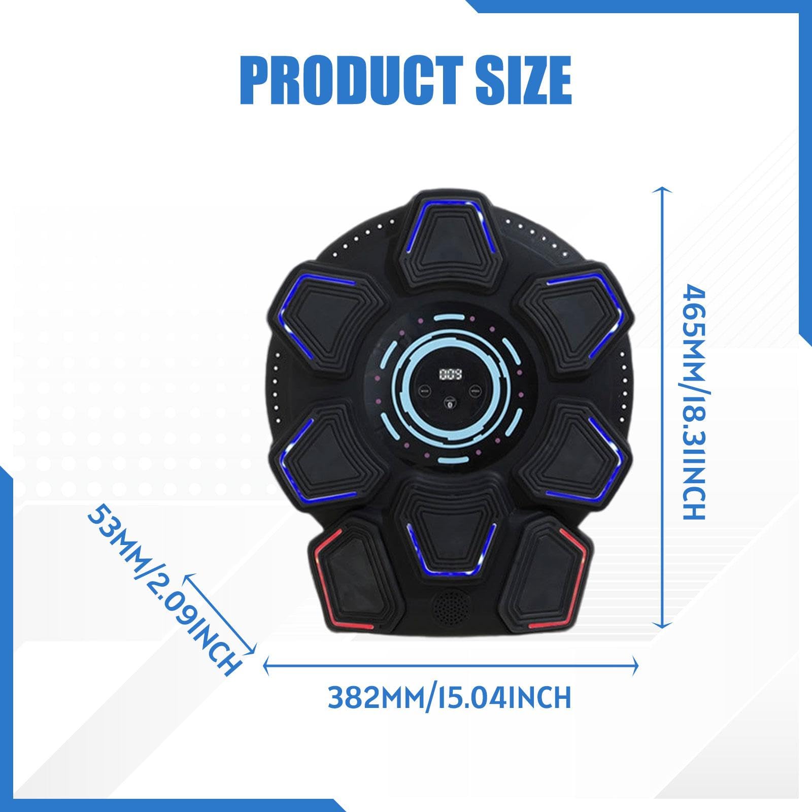 Máquina de Boxeo Electrónica Music Boxing Objetivo de Pared para Entrenamiento Almohadilla Musical Reactiva Sensores Inteligentes Material Dur