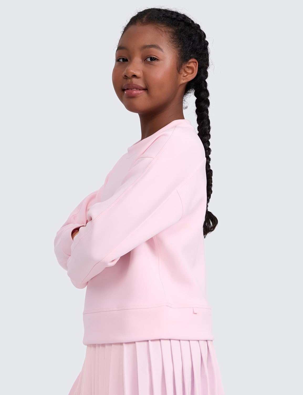 CRZ YOGA Girls SoftAura Crewneck Sweatshirt