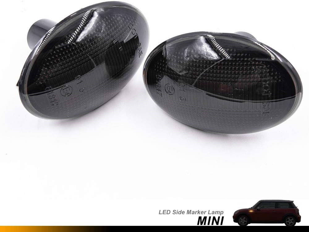 Full Led Side Fender Marker Light For Mini Cooper R55 R56 R57 R58 R59 Led Turn Signal Sidemarker Lamps Smoke Lens Amber Color
