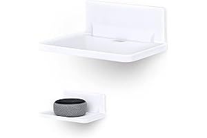 PROJECTOR WALL MOUNT SHELF NO DRILL: BRAINWAVZ 6.7" Adhesive Floating Wall Shelf