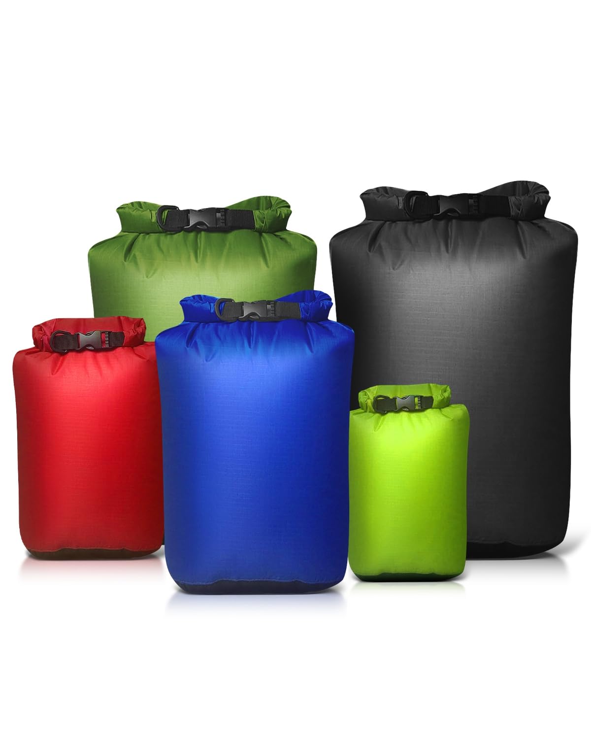 Victoper Waterproof Dry Bag Set 5Pcs, Lightweight Large Capacity Ripstop Dry Bags Waterproof in 3L 5L 10L 15L 20L Organizer Storage Bags for Outdoor Hiking Camping Fishing Cycling (Dry Bag 5PCS)