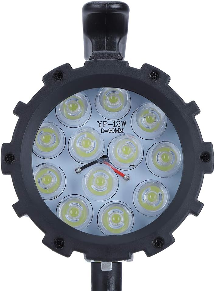12W 24V Led Waterproof Machine Work Light, LED Work Lights, CNC Machine,12LED Working Light Lamps Short Arm Lighting for Industrial Tool,Multipurpose Worklight for Lathe,