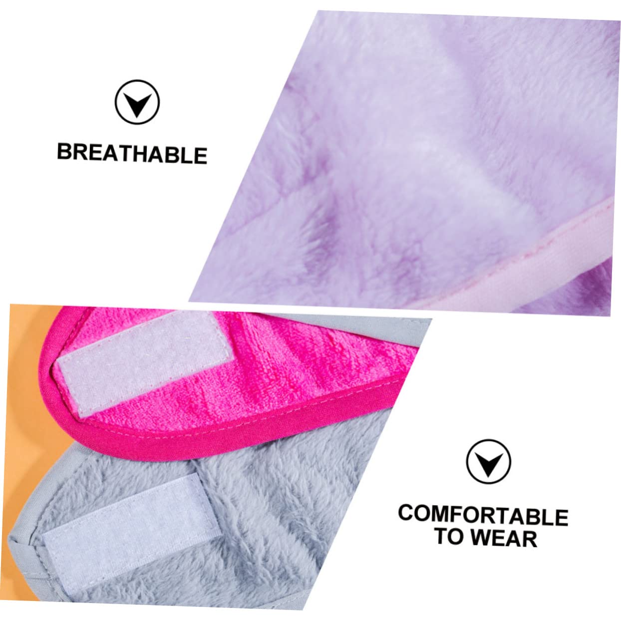 MAGICLULU 12 Pz elastico per in fibra accessorio per per il lavaggio del viso doppio chignon per make up scrunchies arredamento cerchietti copricapo trucco