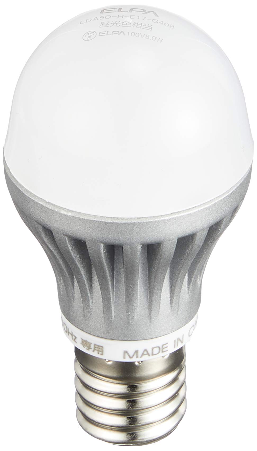 ELPA LED電球 ミニクリプトン球形 口金直径17mm 40W形 昼光色 LDA5D-H-E17-G408 qqffhab Amazon | ELPA LED電球 ミニクリプトン球形 E17 40W形 昼光色 LDA5D-H