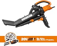 WORX 3000W Elektromos Lombfúvó és Lombszívó Aprítóval - 3 az 1-ben Kerti Eszköz 45L Gyűjtőzsákkal, 335 km/h, 600 m³/h (WG505E) 3
