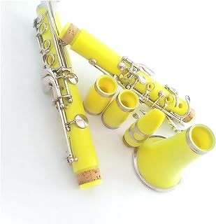 Professional Clarinet ABS 17key Bb Clarinet For Beginner Clarinet for Beginner (Color : Yellow)