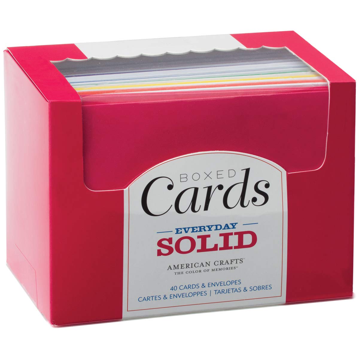 Cartes et enveloppes A2 American Crafts en papier massif haute finition