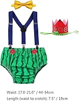 Vista 7 de Conjunto de diadema para bebé niño con diseño de zorro de león, ropa para el primer cumpleaños, con tirantes y diadema