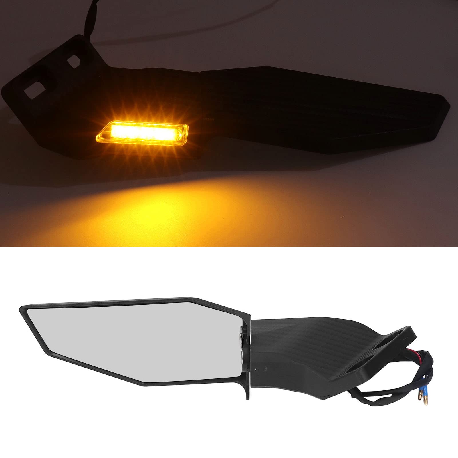 Specchietti Retrovisori Laterali Moto, Specchietti Laterali Girevoli Regolabili con Indicatore di Direzione a LED, Facile Installare, Sostituzione per ZX10R ZX6R ZX636 2019‑2022