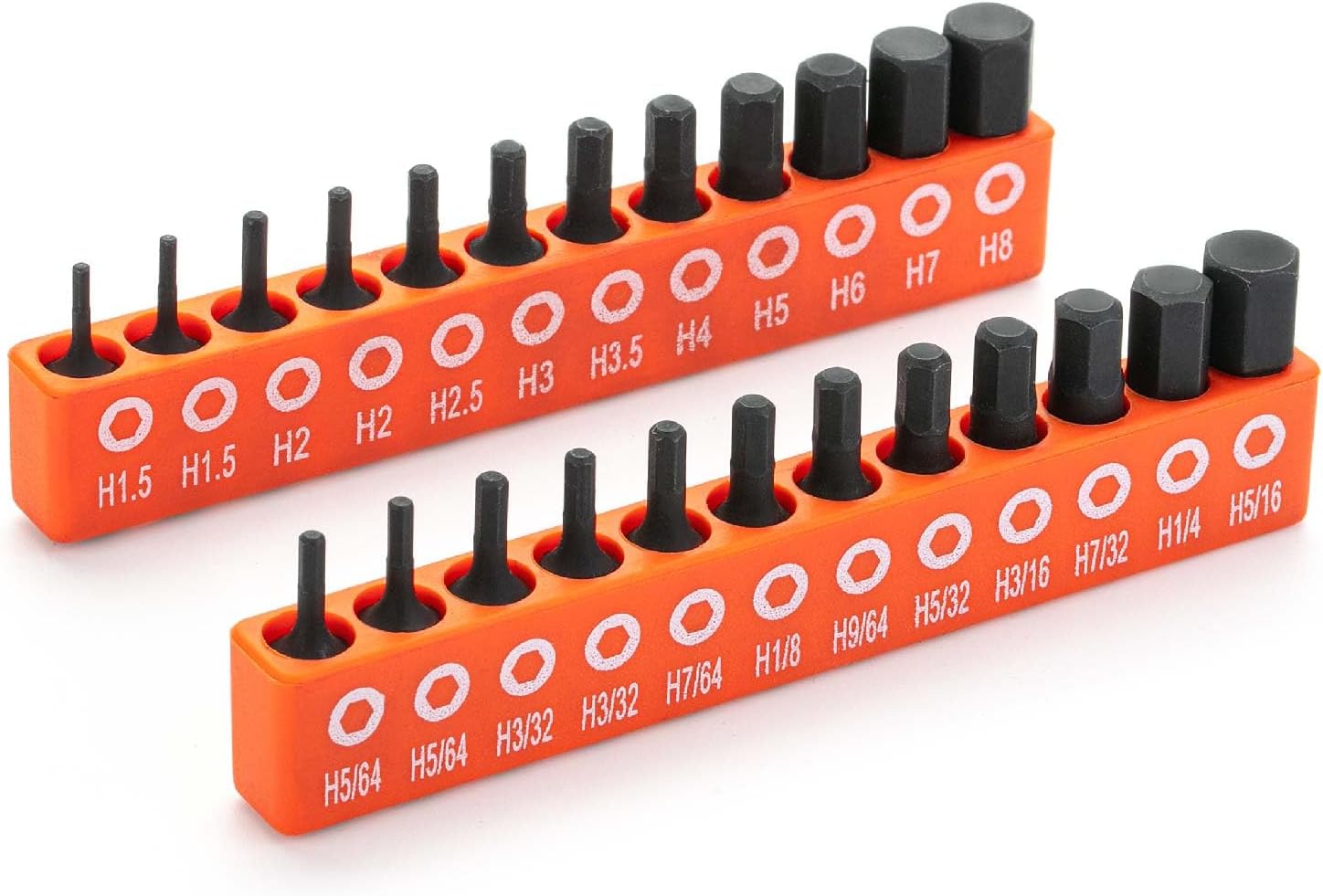 Bates Hex Head Allen Wrench Drill Bit Set, 25 Pcs, S2 Steel, Magnetic, 1/4 Hex Shank, Key Set