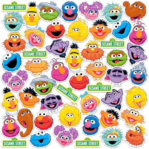 Sesame Street Variety Character Faces 50ct Water Bottle Scrapbooking