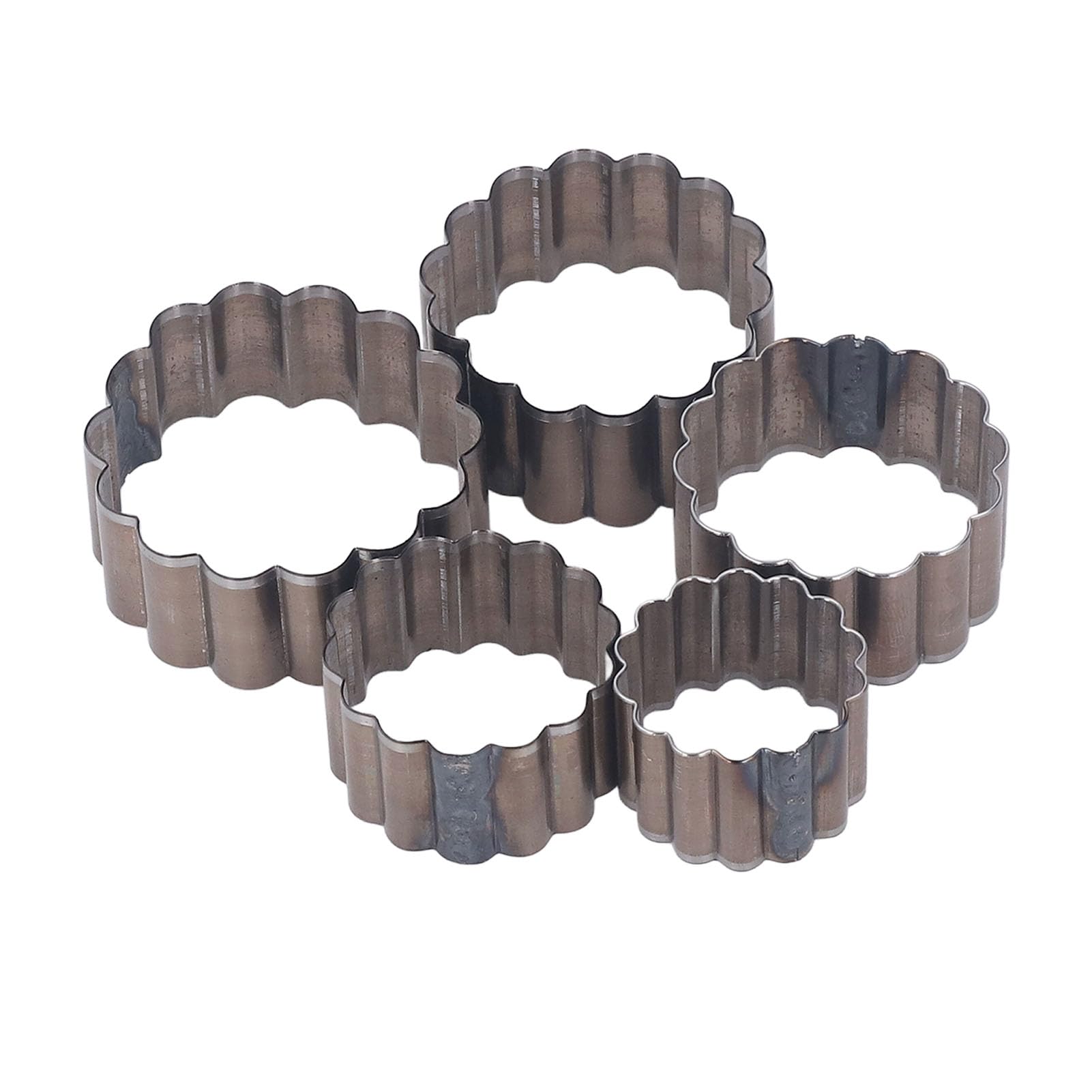 FeiFu 3pcs Stainless Steel Flower Cutter Set Sugar Cookie Cutter Molds Fondant Flower Making Tool For Wedding Birthday Cake Decoratingc