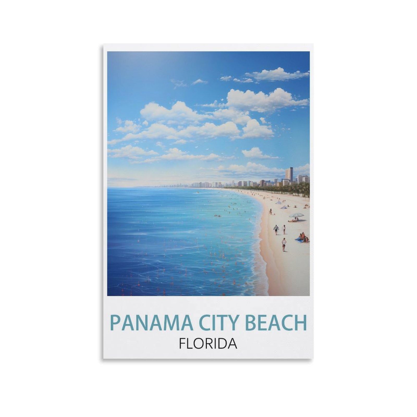 EZMLFA DIY Diamond Painting,Panama City Beach Floridas 5D Landscape Diamond Painting Kits for Adult, Gem Art Crystal Art Kits for Adults, for Home Wall 40x50cm