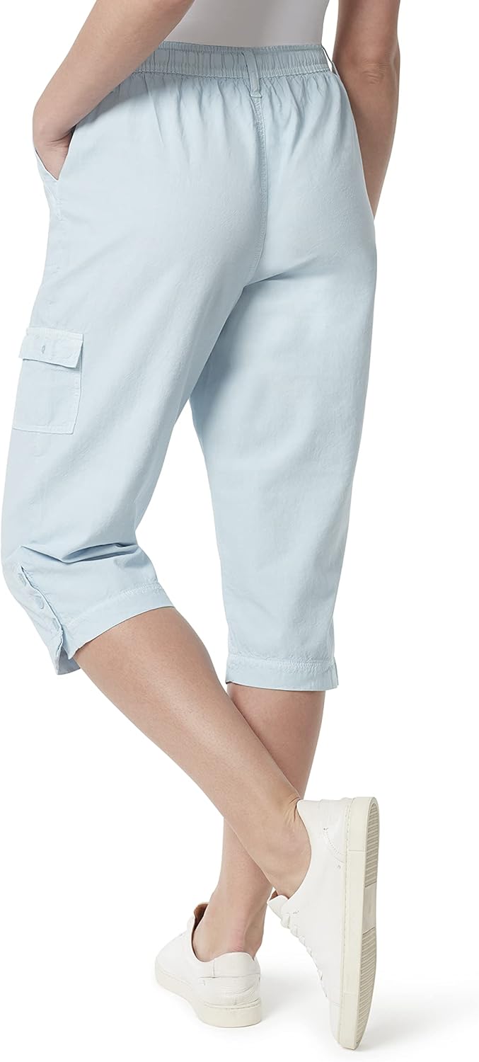 Gloria Vanderbilt Women's Ilona Pull on Button Detail Capri - Image 2