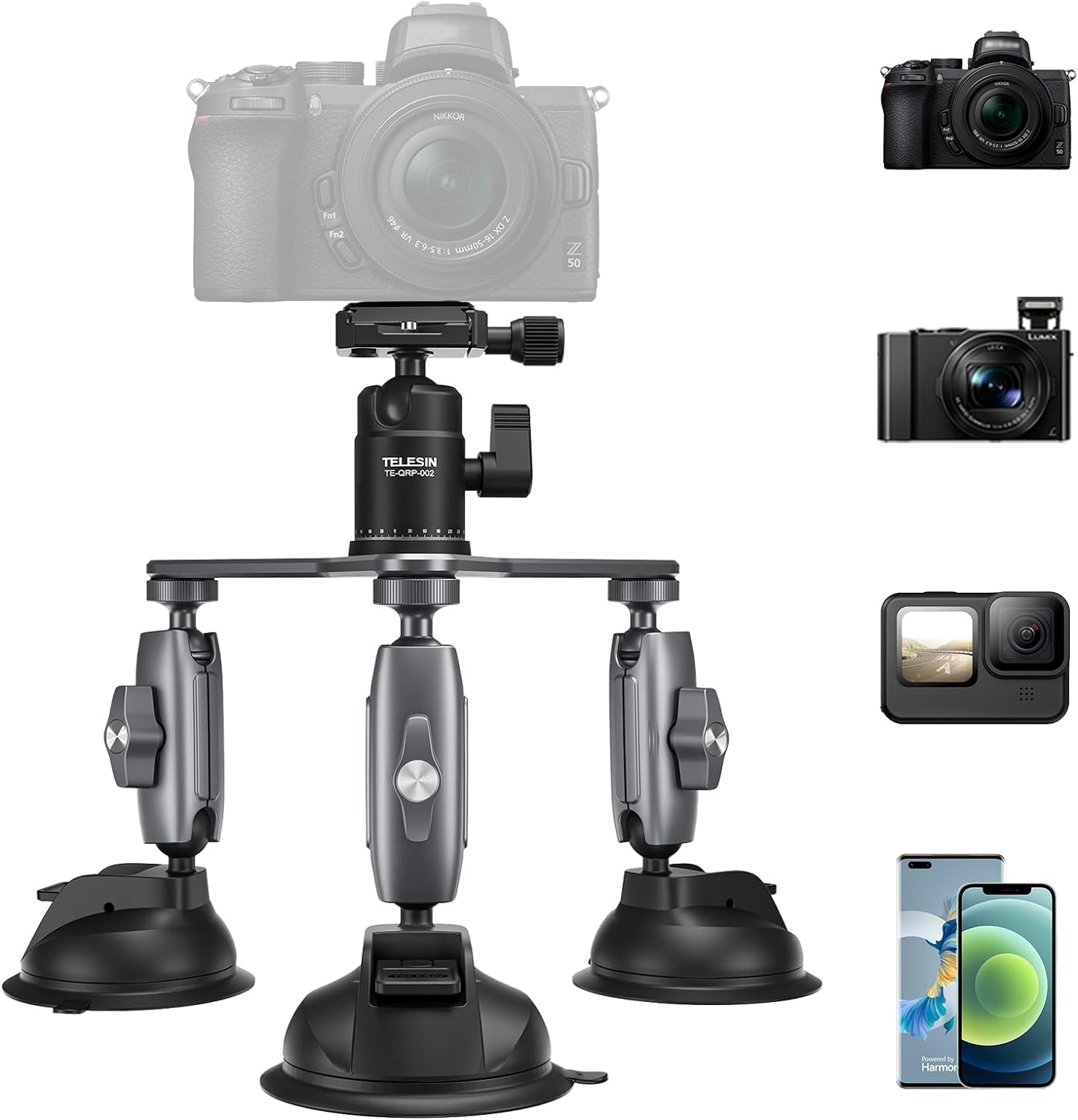 Promage PM-RB3 3PC Roller Background Support Kit | Wall/Stand Mount System for Photography Backdrops | Adjustable & Smooth Scrolling for Professional Studio Setup