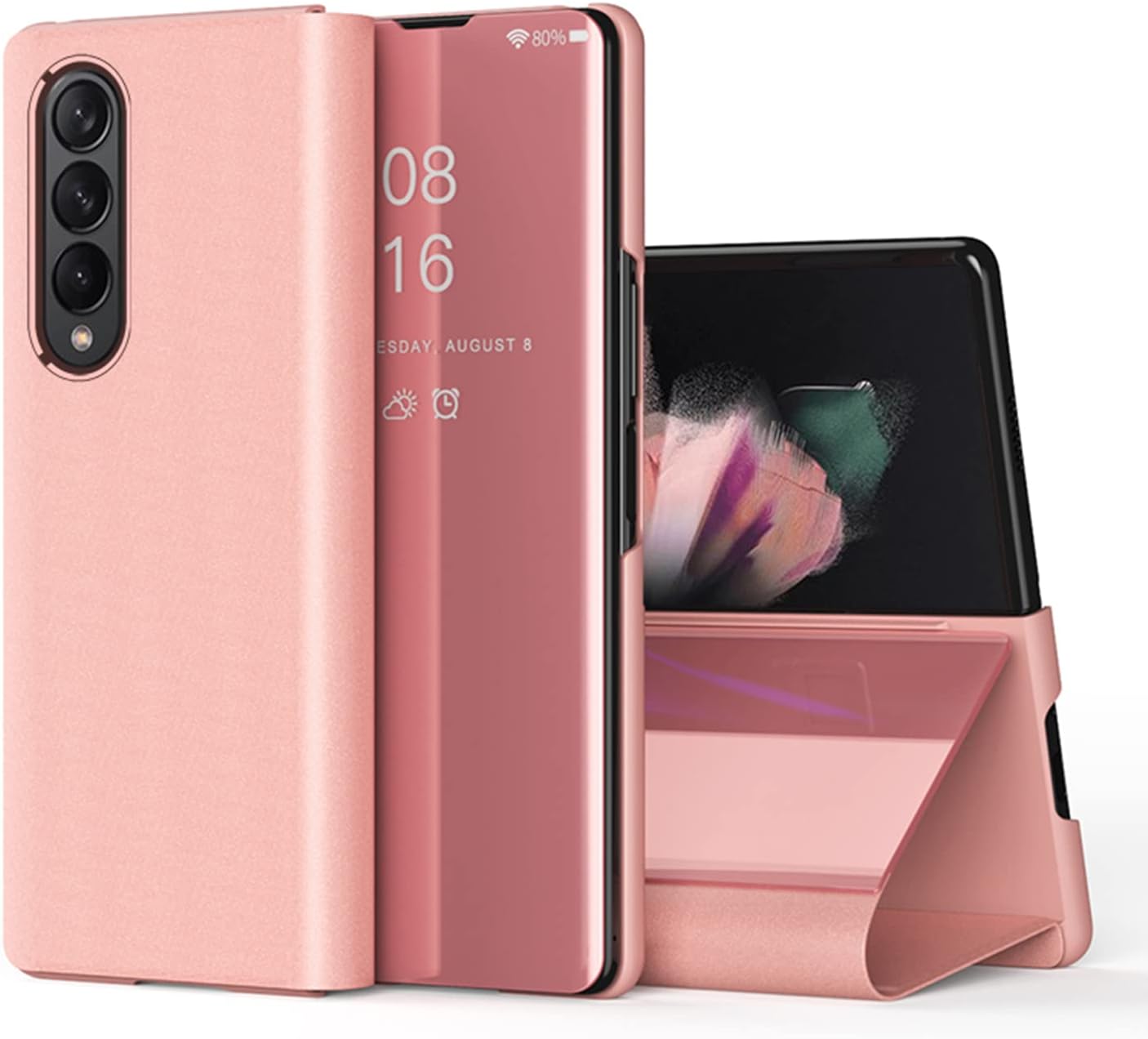 Compatible with Samsung Galaxy Z Fold 3 Case Flip Leather