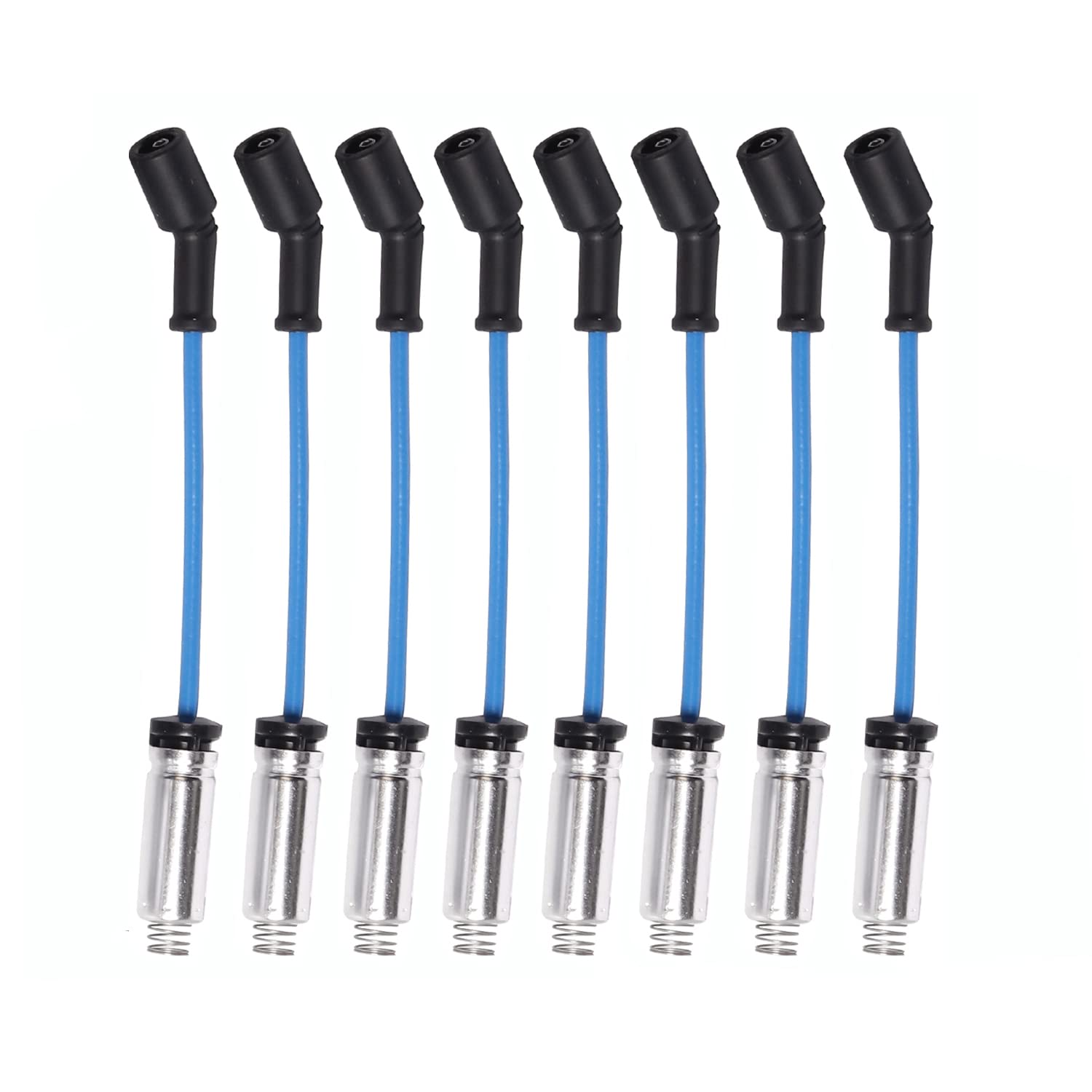 ENA Blue Spark Plug Ignition Wire Set Compatible with Chevy 5.3 6.0L 6.2L GMC Silverado Tahoe V8 LS LS2 LS3 LS4 LS7 Truck Wires Replacement for 88862397 748UU 748HH 19297035 9748UU 9748HH