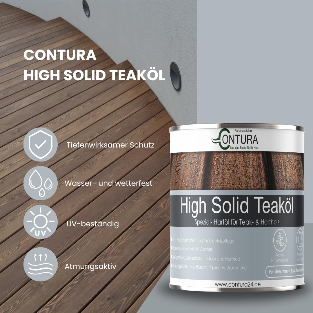Teaköl Yachtöl Holzschutz UV Schutz Gartenmöbel Holzöl Hartöl Gartenholz Öl (2,5 Liter)