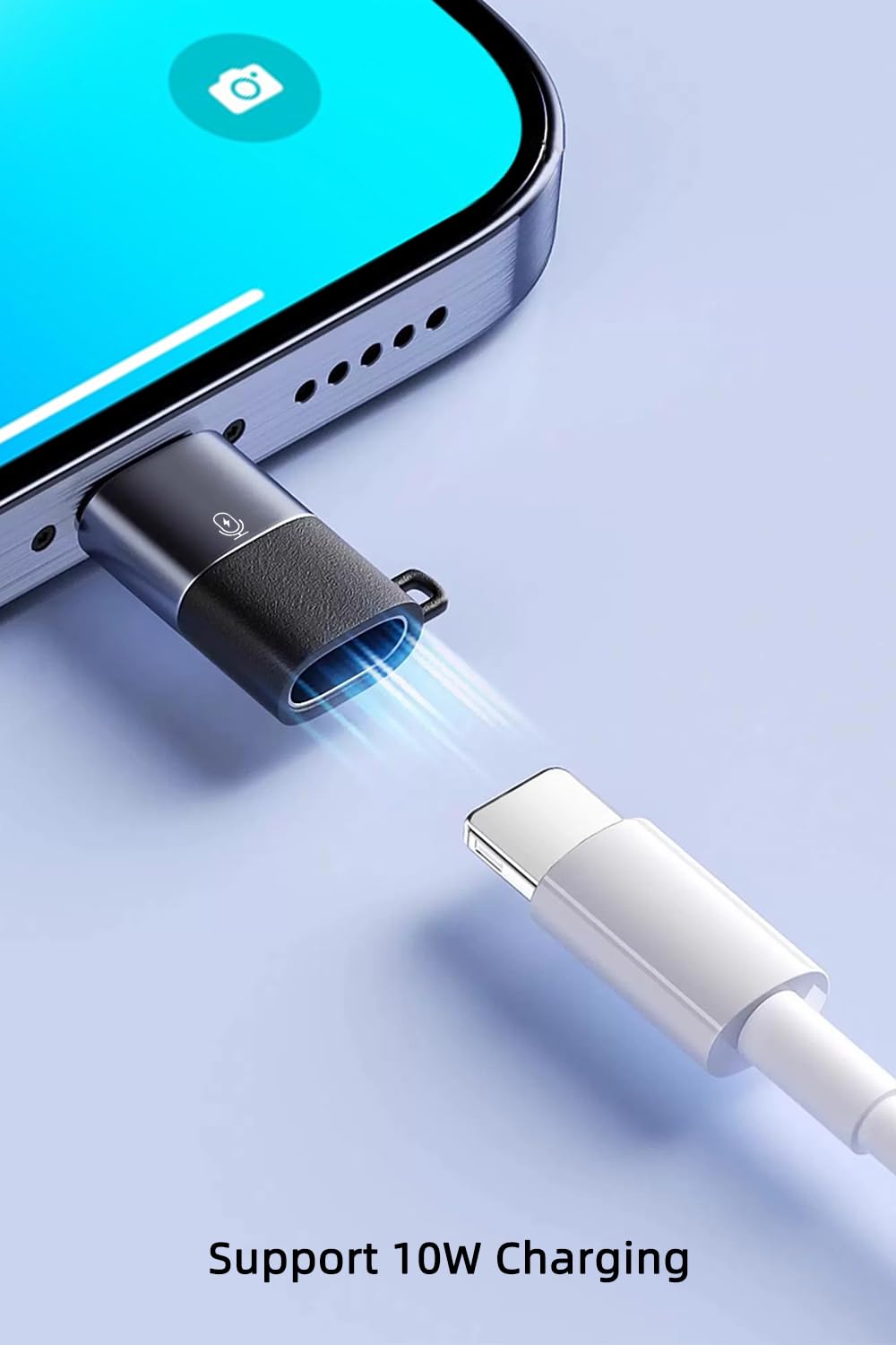 AreMe 2-pak przejściówek z USB C na mikrofon krawatowy, czarny + szary