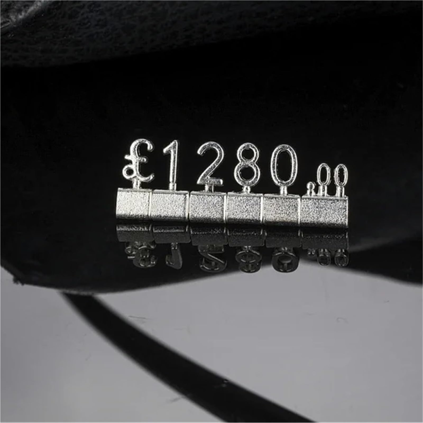 3D-Kombinierte Preisschilder aus Metall, Zahlen, verstellbares Display, Euro-Pfund-Dollar-Etikett, Währungssymbol, Schmuck, Uhr, Telefongeschäft (Dollar Silver)