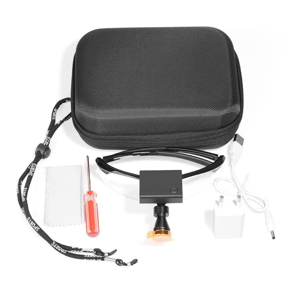 VIBURISH 5W LED Integrated Headlamp and Glasses with Optical Filter DY-011-F for Binocular Loupe