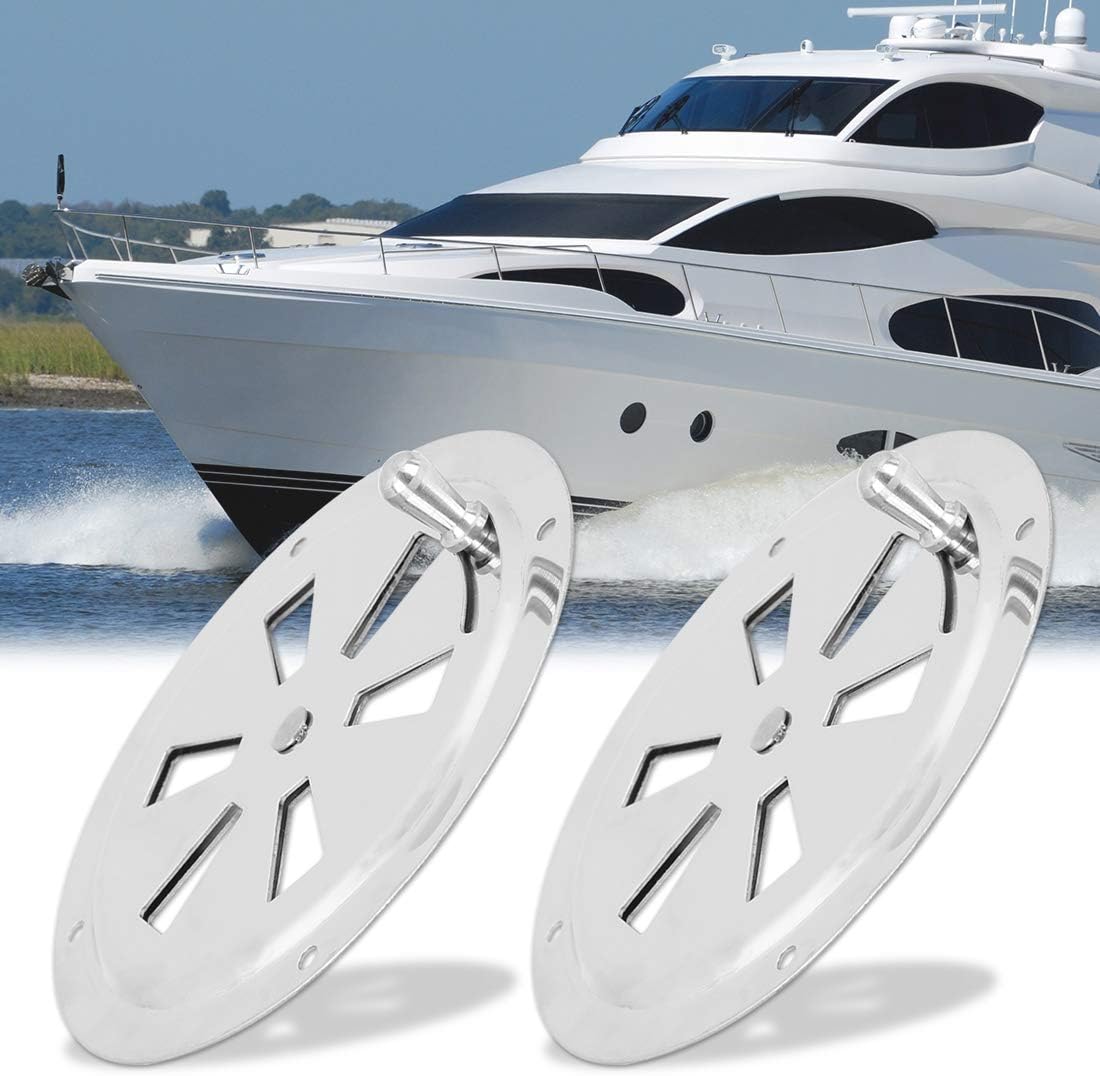 X AUTOHAUX 2pcs 5 Inch Boat Louvered Ventilation Vent 316 Stainless Steel - Image 4