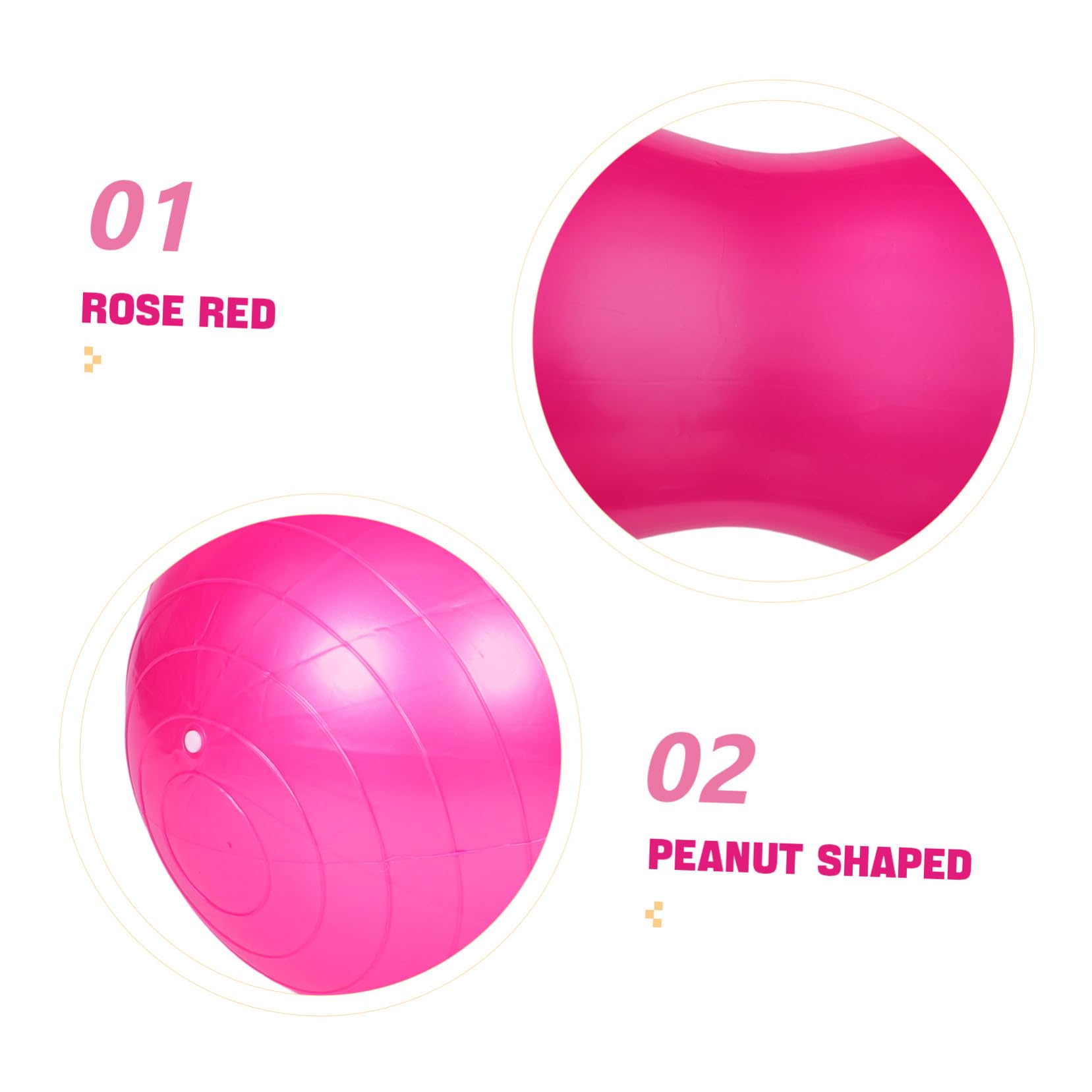 MAGICLULU Pelota de Yoga y Bomba de Aire de PVC con Forma de Cacahuete con Diseño Antiburst para Entrenamiento de Embarazo y Rehabilitación Infantil