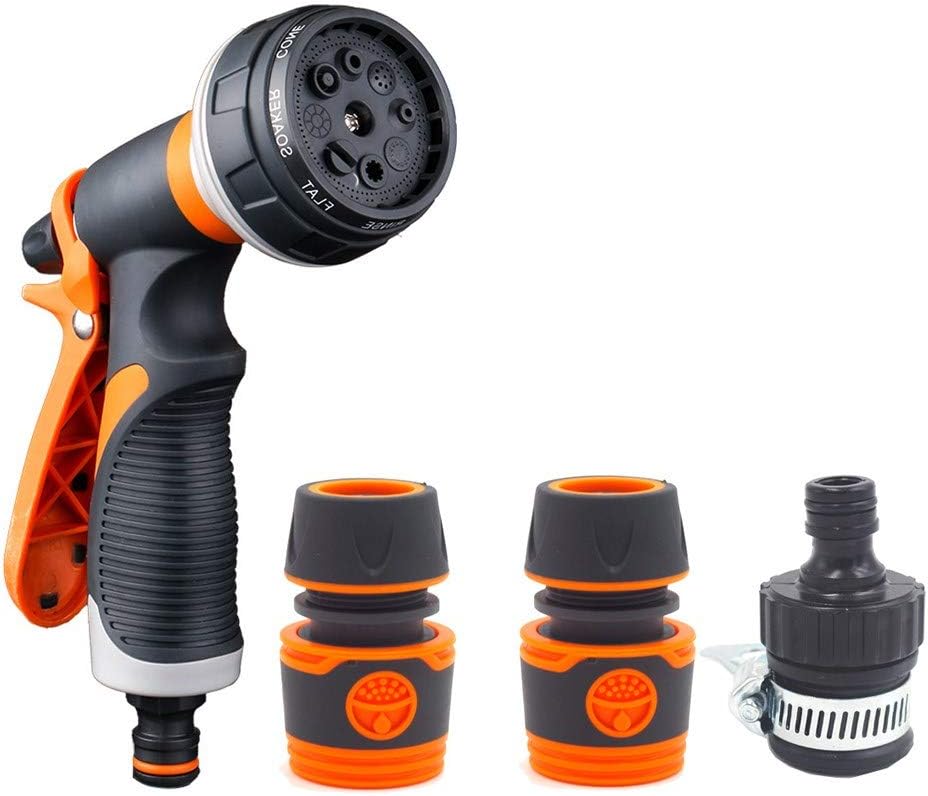 Spray Gun Spray Nozzle Handled Garden Hose Nozzles 8-Pattern Handled Sprinkling Nozzle Garden ZX-90