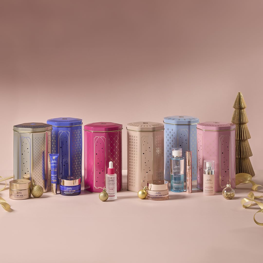 BioNike Geschenkset für Damen, Anti-Age Defence Xage – Augenkontur-Serum 15 ml, Hylu-Lifting-Serum 30 ml, Ultimate Lifting remodellierende Creme 50 ml für reife Haut