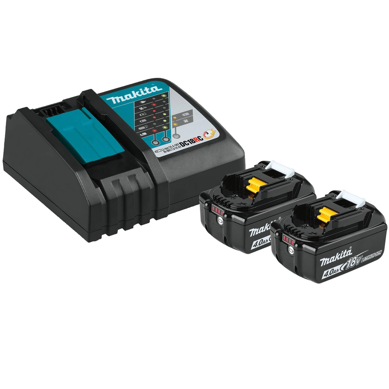Makita BL1840BDC2X Battery and charger starter pack, two 4.0 Ah batteries
