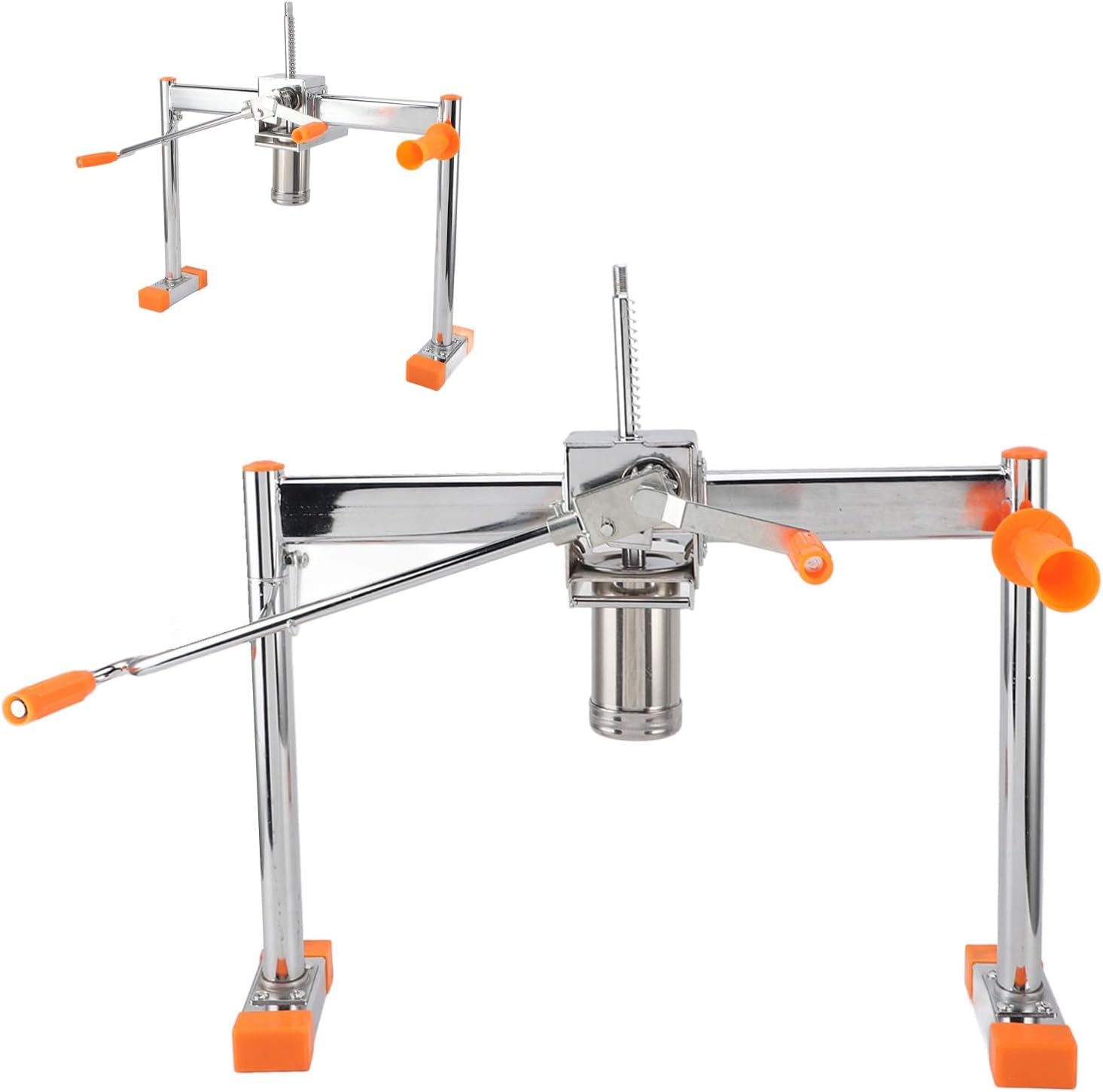 BRRNOO Pasta Maker, Noodle Maker with 7 Pcs Shaping of Noodle Dies Pasta Press Stainless Steel Machine Manual Making Machine Roller for Spaghetti Fettuccine