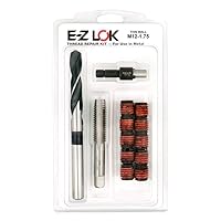 Vista 24 de E-Z LOK EZ-310-8 Kit de reparación de roscas para insertos roscados de acero al carbono metálico 1/2-13 y herramientas de instalación, negro