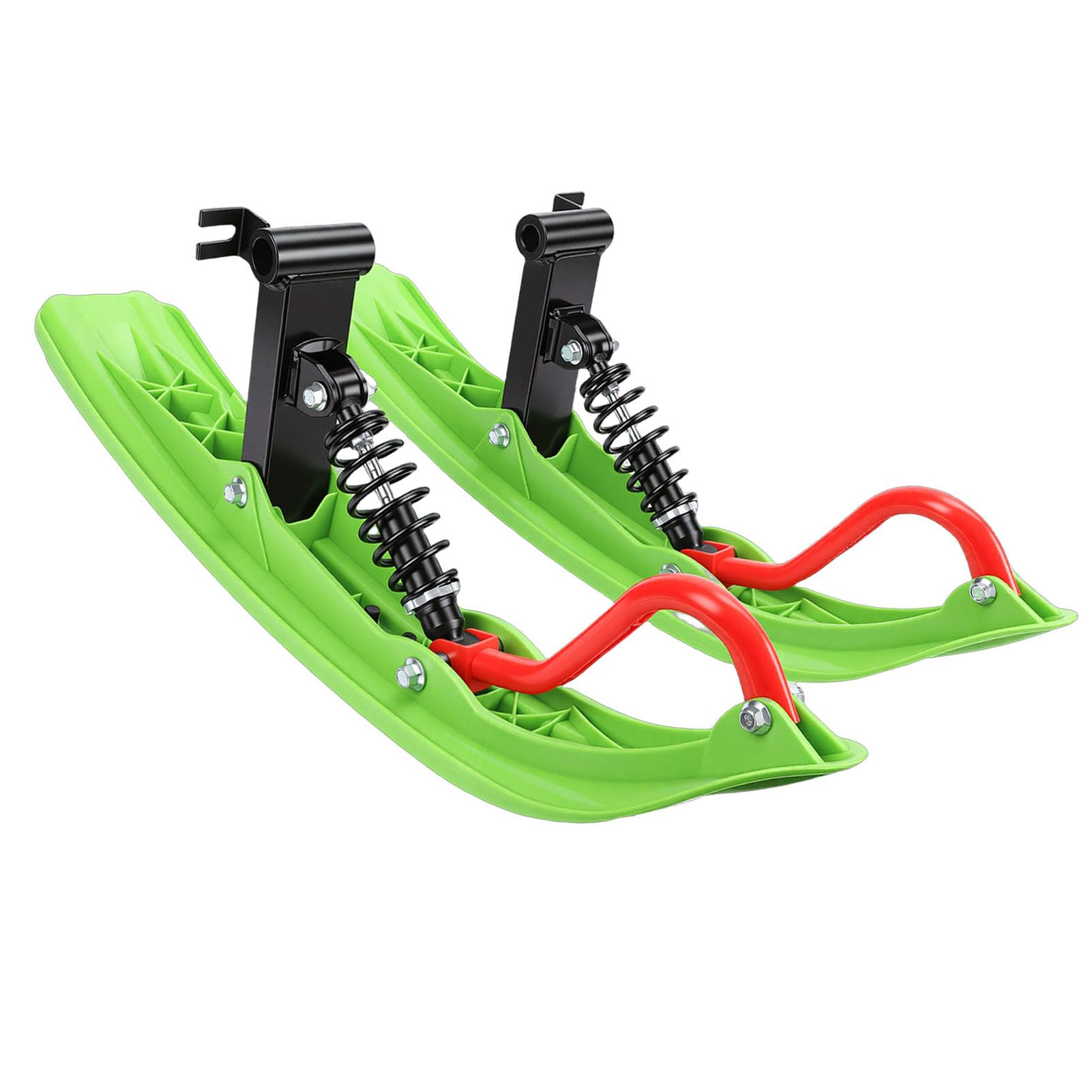Generic Planche de Luge pour VTT, Planche de Luge à Neige en Métal ABS avec Texture Antidérapante et Conception Avant Stable, Style de Frein à Tambour Résistant aux Chocs pour la Conduite sur Les