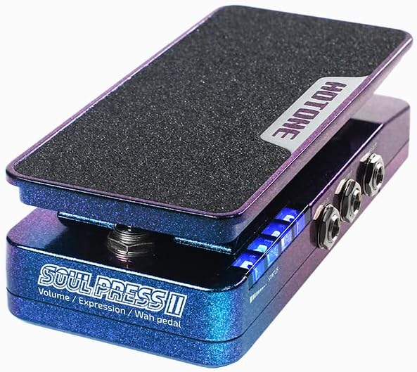Hotone Soul Press II Wah Active Volume Passive Expression Guitar Effects Pedal Switchable 4 in 1 Visible Pedal Position SP-20 with Tonebird Patch, Power Supply, Picks Bundle