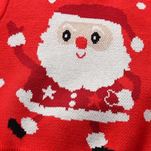 Christmas Sweater for Toddler Boys Girls Knitted Santa Long Sleeve Crewneck Pullover Trendy Knitwear Children Sweaters3