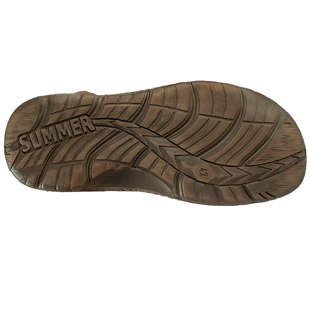 ESTRO Sandalias Hombre Verano Cuero - Sandalias Hombre Cuero Chanclas Piel con Suela Goma Antideslizante s2