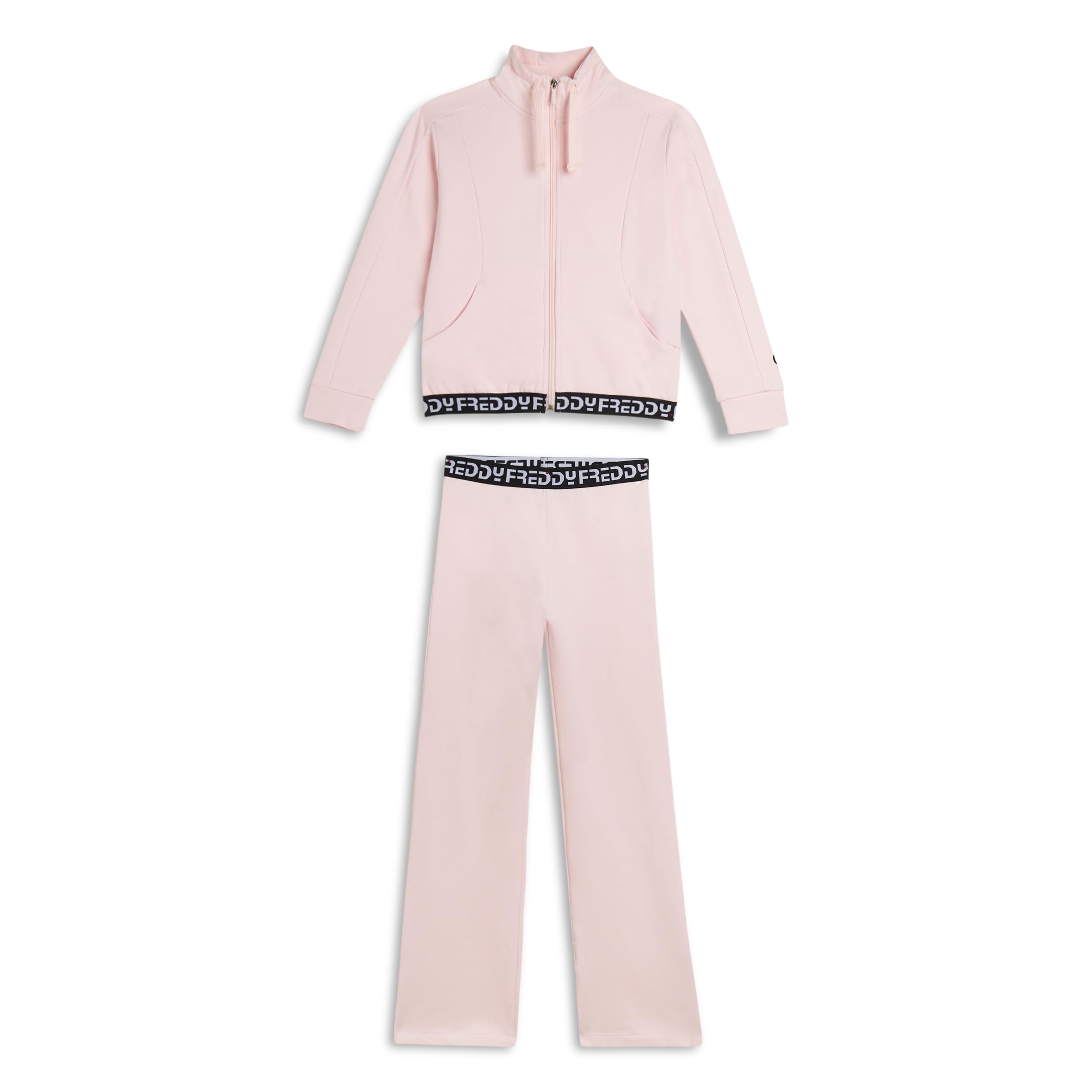 FREDDY - Tuta Bambina Zip E Collo Alto Con Bande Jacquard