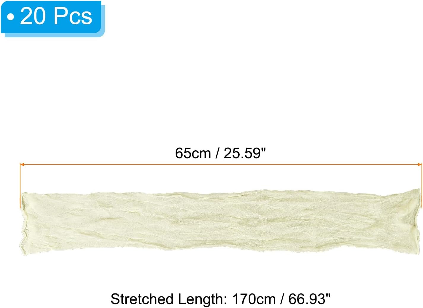 PATIKIL Nylon Stockings DIY Flower, 20Pcs Stocking Flower Fabric Material Tensile Silk Stocking Flowers for DIY Flower Making Wedding Crafts Home Decoration, Cream image 2