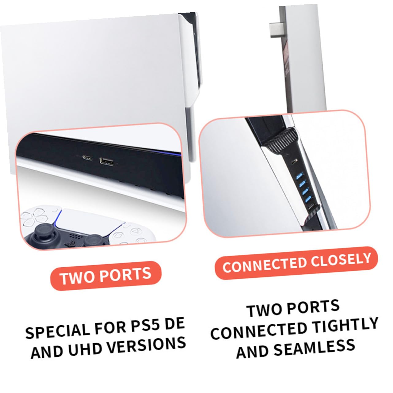OSALADI 3 Pz Estensore Usb Adattatore Usb c Stazione Di Aggancio Del Monitor c Splitter Dati e Alimentazione Hub Porta Per Laptop Hub Per Cinque Consolare Bianca Addominali