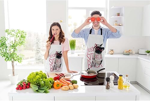 Miniatura 7 de Beabes Delantal de cocina con babero para cocina, restaurante, limpieza del hogar