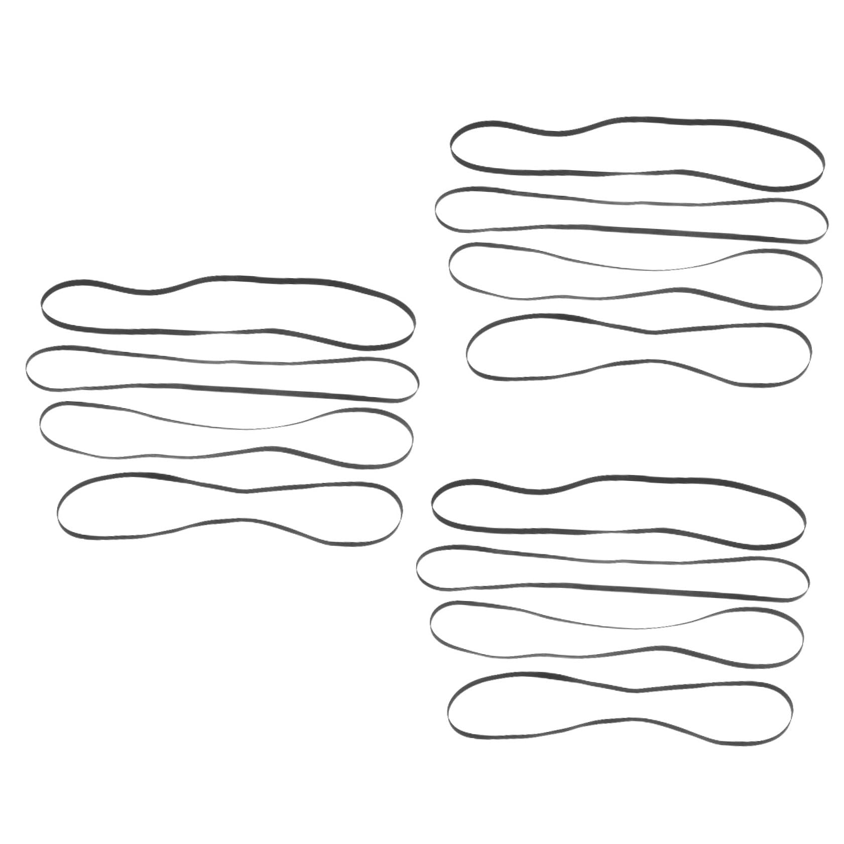 BESTonZON 12piezas Correas De para Tocadiscos De Vinilo De Correas De Transmisión De Caucho Compatible Mayoría De Fonógrafos y Reproductores De Discos Instalación y Reemplazo