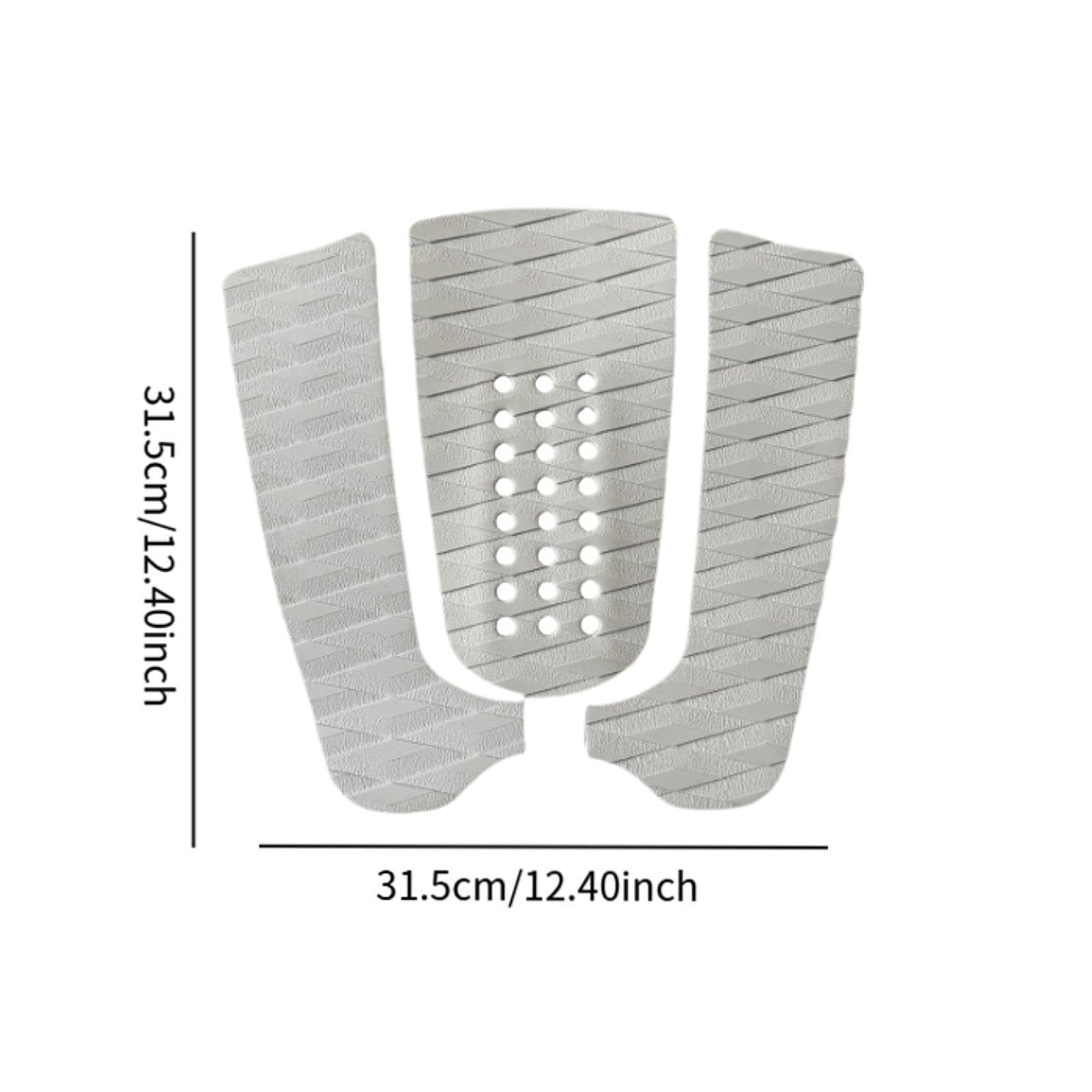 Gralara 3 Teile Surfbrett Fußpad, rutschfeste Deckmatte für Wassersport