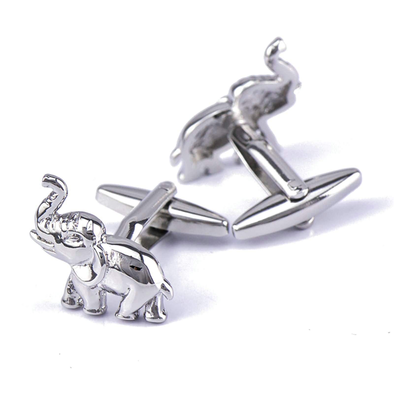 ANAZOZ Gemelos Camisa para Hombre Cobre Gemelos de Hombre Gemelos Elefante Gemelos de Hombre Plata