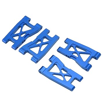 Metal Front Rear Suspension Arm, Rear Suspension Arm Refined Appearance High Hardness Aluminum Alloy Upgrade Parts Lightweight for Latrax Teton 1/18 RC Car(Blue)