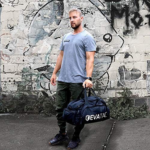 Evatac Hybrid Duffel Bag | Large Size 600D Oxford Cloth Duffel Bag/Backpack Hybrid with Shoe Compartment